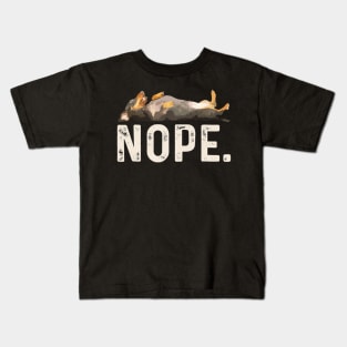 Nope Lazy Dachshund Kids T-Shirt